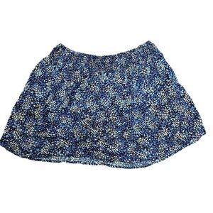Rachel Zoe Womens Floral Mini Skirt Size Large Blue